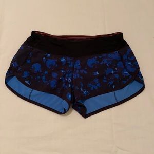 Blue Patterned Lululemon Speed Up Short